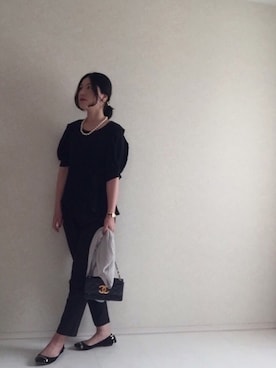 「Jeffrey Campbell（ジェフリーキャンベル）のアイテム（バレエシューズ）」を使った、kanae¨̮⑅さん（レディース・166cm）の春コーディネート