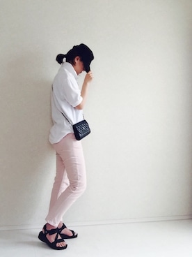 「CLEARIMPRESSION （クリアインプレッション）のアイテム（パンツ）」を使った、kanae¨̮⑅さん（レディース・166cm）の春コーディネート