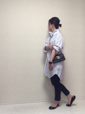 「Jeffrey Campbell（ジェフリーキャンベル）のアイテム（バレエシューズ）」を使った、kanae¨̮⑅さん（レディース・166cm）の夏コーディネート