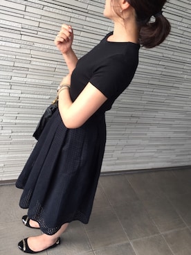 「Jeffrey Campbell（ジェフリーキャンベル）のアイテム（バレエシューズ）」を使った、kanae¨̮⑅さん（レディース・166cm）の夏コーディネート