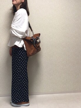 「COACH」｜「アイテム（その他）」を使った、kanae¨̮⑅さん（レディース・166cm）の春コーディネート