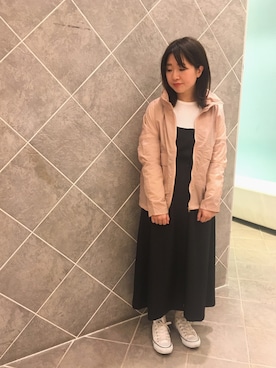 「ワーク」｜「アイテム（ブルゾン）」を使った、ちあきさん（レディース・156cm）の春コーディネート