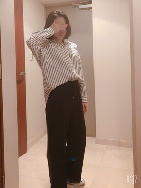「DRWCYS（ドロシーズ）のアイテム（パンツ）」を使った、kamaさん（レディース・160cm）の春コーディネート