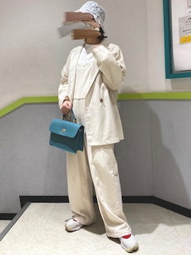 「SPINNS（スピンズ）のアイテム（テーラードジャケット）」を使った、yanagiさん（レディース・154cm）の春コーディネート