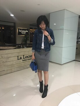 「Jack Willsのアイテム（トップス）」を使った、Yan Yanさん（レディース・168cm）の秋コーディネート