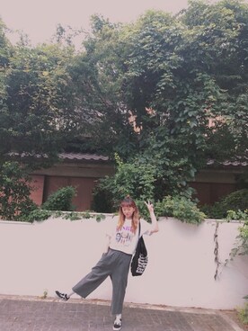 「MISBHV（ミスビヘイブ）のアイテム」を使った、ぴんさん（レディース・170cm）の夏コーディネート