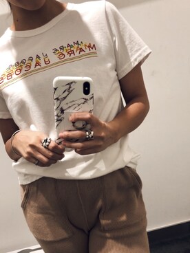 「Marc by Marc Jacobs（マークバイマークジェイコブス）のアイテム（トップス）」を使った、zo☻さん（レディース・154cm）の夏コーディネート