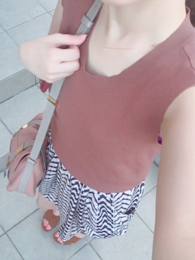 「CASUCAのアイテム」を使った、yocco119さん（レディース・161cm）の夏コーディネート