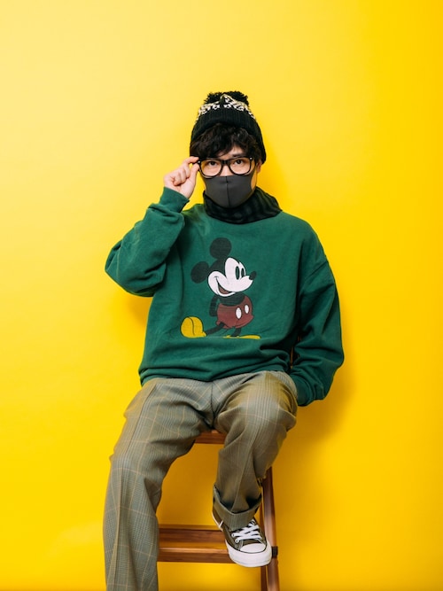 Shinnosuke古着 Disneyのスウェットを使ったコーディネート Wear