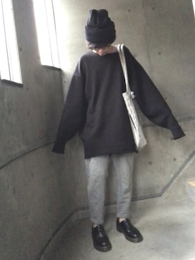 「my beautiful landlet（マイビューティフルランドレット）のアイテム（スウェット）」を使った、リックさん（メンズ・172cm）の秋コーディネート