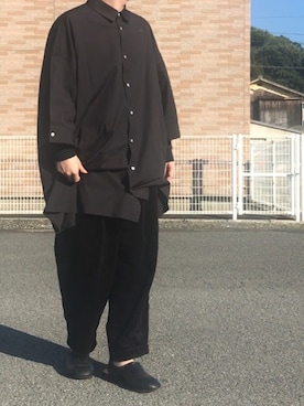「my beautiful landlet（マイビューティフルランドレット）のアイテム（シューズ）」を使った、リックさん（メンズ・172cm）の秋コーディネート