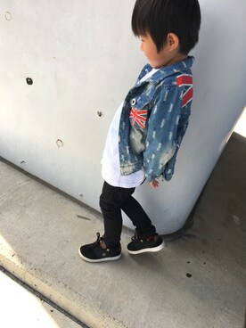 「DC SHOES（ディーシーシューズ）のアイテム（シューズ）」を使った、LeixRanさん（キッズ・110cm）の秋コーディネート