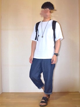 「アイテム（ネックレス、ブラウン系）」を使った、きょうへいさん（メンズ・164cm）の夏コーディネート