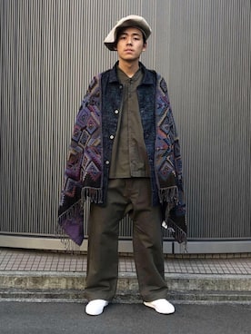 「アイテム（デニムジャケット）」を使った、ryohei kajimotoさん（メンズ・172cm・20代）の冬コーディネート