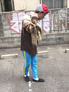 「STABILIZER GNZ（スタビライザージーンズ）のアイテム（帽子）」を使った、ryohei kajimotoさん（メンズ・172cm）の秋コーディネート