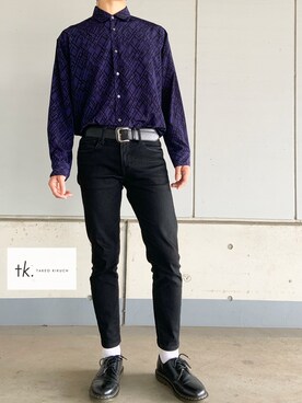 「タケオキクチ(TAKEO KIKUCHI)」｜「アイテム（ブーツ）」を使った、Mayさん（メンズ・175cm）の秋コーディネート