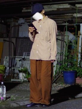 「カットオフ」｜「アイテム（その他シューズ）」を使った、ビチョビチョてぃらみすさん（メンズ・173cm）の夏コーディネート