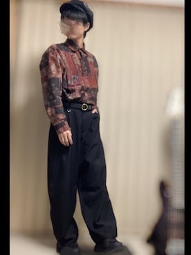 「WEGO（ウィゴー）のアイテム（キャスケット）」を使った、湯太郎さん（メンズ・171cm）の春コーディネート