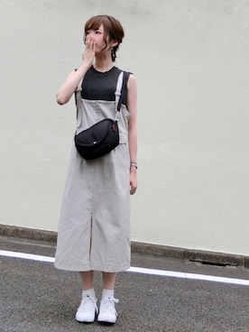 「ノースリーブニット」｜「アイテム（その他）」を使った、みみみさん（レディース・162cm）の夏コーディネート