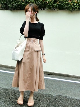 「thevirgnia」｜「アイテム（アクセサリー）」を使った、みみみさん（レディース・162cm）の秋コーディネート