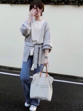 「ヤヌーク」｜「アイテム（アクセサリー）」を使った、みみみさん（レディース・162cm）の冬コーディネート