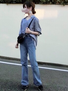 「ヤヌーク」｜「アイテム（アクセサリー）」を使った、みみみさん（レディース・162cm）の春コーディネート