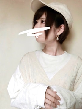 「merry jenny（メリージェニー）のアイテム（キャップ）」を使った、みみみさん（レディース・162cm）の春コーディネート