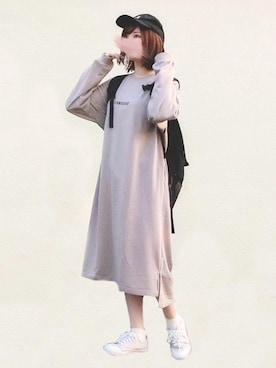 「unrelaxing（アンリラクシング）のアイテム（帽子）」を使った、みみみさん（レディース・162cm）の秋コーディネート