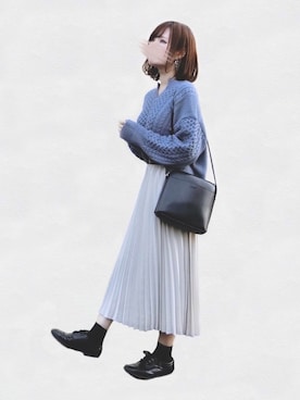 「キーネック」｜「アイテム（その他シューズ）」を使った、みみみさん（レディース・162cm）の秋コーディネート