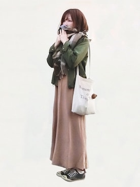「SonnyLabel」｜「アイテム（マウンテンパーカー）」を使った、みみみさん（レディース・162cm）の秋コーディネート