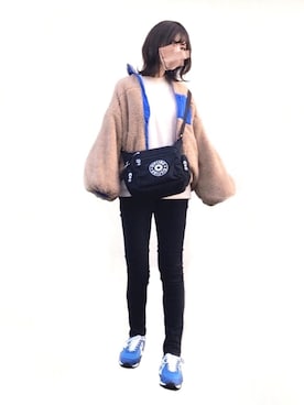 「ZOZOでしか買えない」｜「アイテム（ブルゾン）」を使った、みみみさん（レディース・163cm）の冬コーディネート