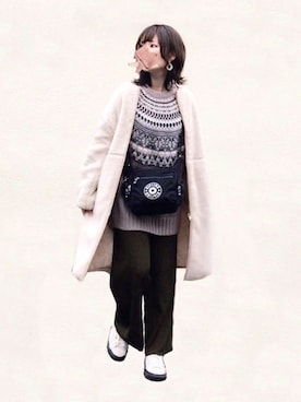 「NOLLEY’S（ノーリーズ）のアイテム（その他アウター）」を使った、みみみさん（レディース・163cm）の冬コーディネート