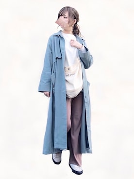 「GOLDY（ゴールディ）のニュアンス カーブ アシンメトリー イヤリング（イヤリング）」を使った、みみみさん（レディース・163cm）の春コーディネート