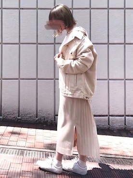 「hummel（ヒュンメル）のアイテム（スニーカー）」を使った、みみみさん（レディース・163cm）の春コーディネート