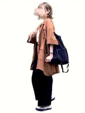 「ビッグシャツ」｜「アイテム（腕時計）」を使った、みみみさん（レディース・163cm）の春コーディネート