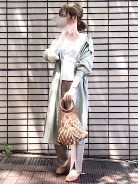 「リップスター」｜「アイテム（シャツワンピース）」を使った、みみみさん（レディース・163cm）の夏コーディネート
