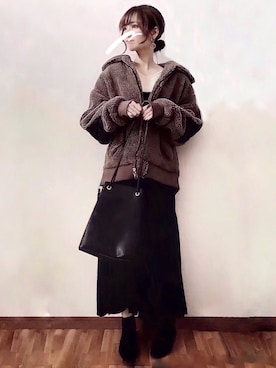 「Happy John（ハッピージョン）のアイテム（ワンピース/ドレス）」を使った、みみみさん（レディース・163cm）の秋コーディネート