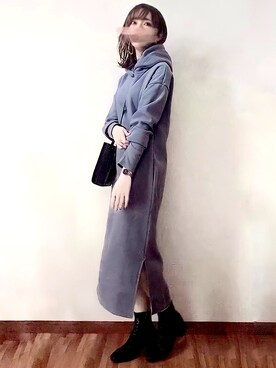 「socolla（ソコラ）のアイテム（ワンピース/ドレス）」を使った、みみみさん（レディース・163cm）の冬コーディネート