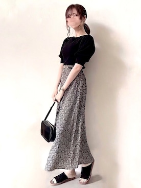 「アイテム（アナログ腕時計、ピンク系）」を使った、みみみさん（レディース・163cm）の夏コーディネート