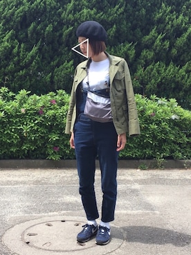 「ボーイッシュ」｜「アイテム（つなぎ/オールインワン）」を使った、memmyさん（レディース・164cm）の春コーディネート