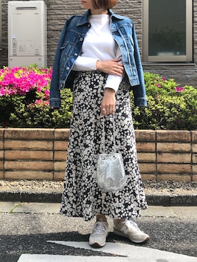 「セントジェームス」｜「アイテム（デニムジャケット）」を使った、memmyさん（レディース・164cm）の春コーディネート