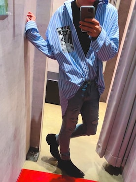 「semantic design（セマンティックデザイン）のアイテム」を使った、Neroさん（メンズ・170cm）の冬コーディネート