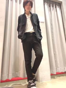 「DRKSHDW（ダークシャドウ）のアイテム（トップス）」を使った、Neroさん（メンズ・170cm）の秋コーディネート