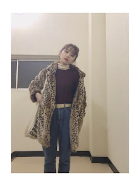 「ちゃけちょけ（チャケチョケ）のアイテム」を使った、高橋愛さん（レディース・154cm）の冬コーディネート