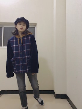 「STYLENANDA（スタイルナンダ）のアイテム（ジャケット/アウター）」を使った、高橋愛さん（レディース・154cm）の冬コーディネート
