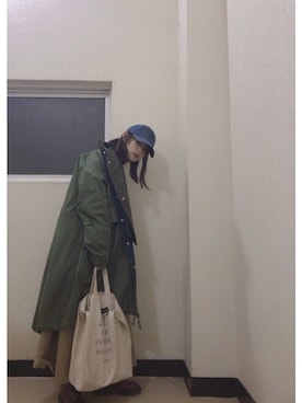 「高橋愛」｜「アイテム（キャップ）」を使った、高橋愛さん（レディース・154cm）の冬コーディネート