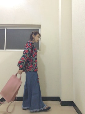 「merry jenny（メリージェニー）のアイテム（ジャケット/アウター）」を使った、高橋愛さん（レディース・154cm）の夏コーディネート