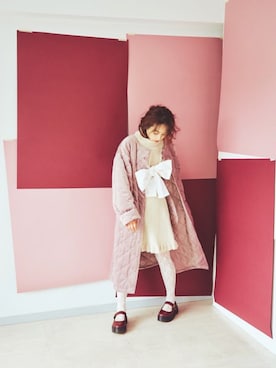 「merry jenny（メリージェニー）のアイテム（ジャケット/アウター）」を使った、高橋愛さん（レディース・154cm）の夏コーディネート