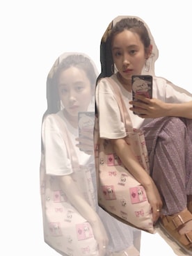 「アイテム（雑誌）」を使った、高橋愛さん（レディース・154cm）の夏コーディネート