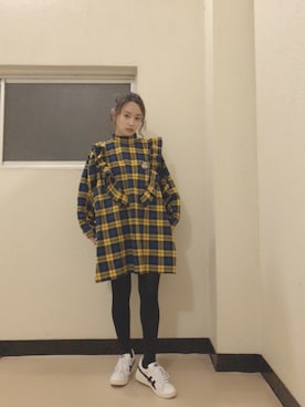 「Little sunny bite（リトルサニーバイト）のアイテム（ワンピース/ドレス）」を使った、高橋愛さん（レディース・154cm）の秋コーディネート